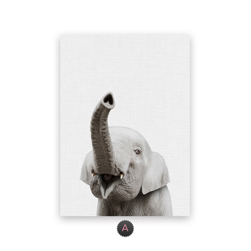 Nursery Baby Animals Wall Posters