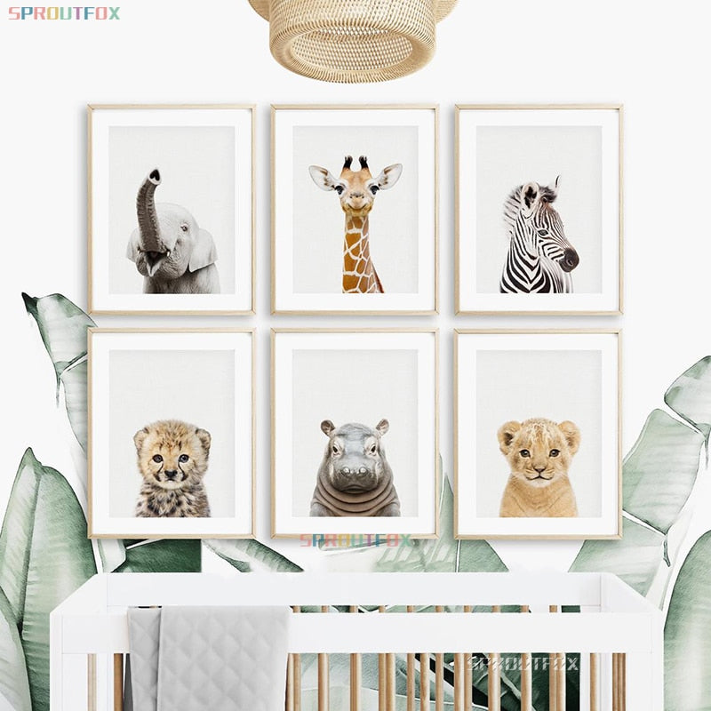 Nursery Baby Animals Wall Posters