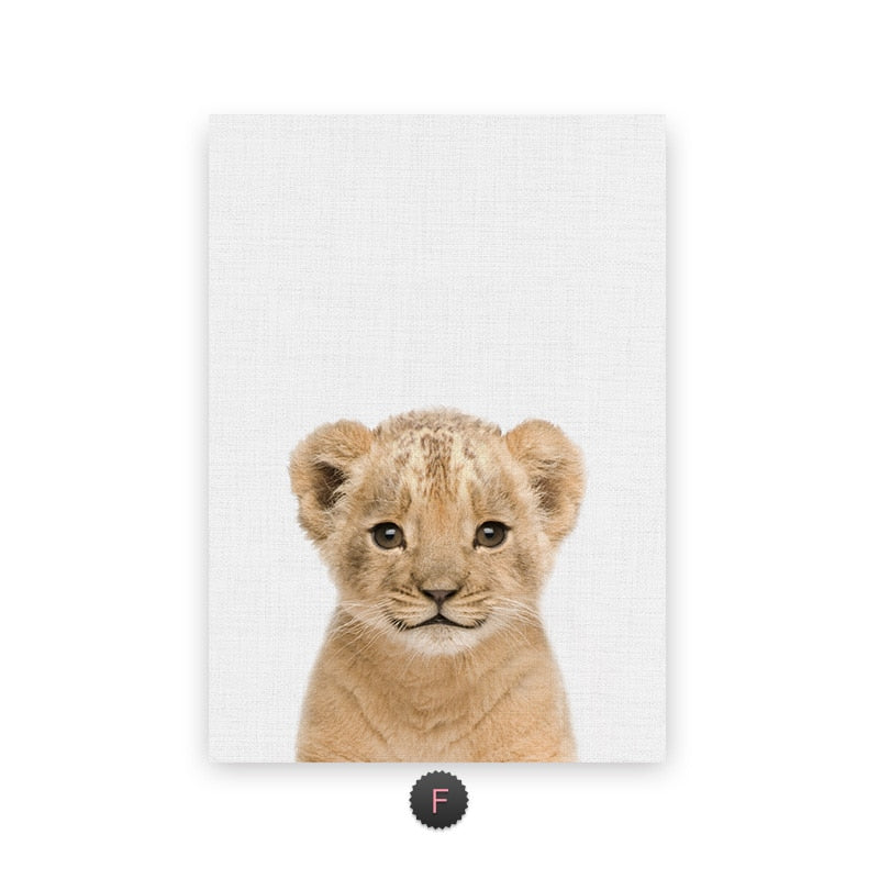 Nursery Baby Animals Wall Posters