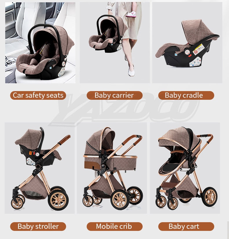 3-in-1 Luxury Carriage Stroller