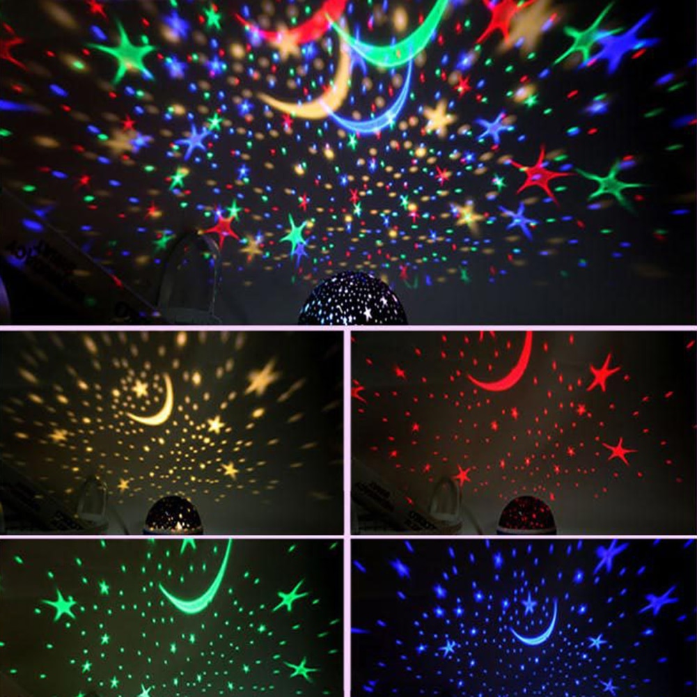 Galaxy Moon Star Rotating Night Light Projector