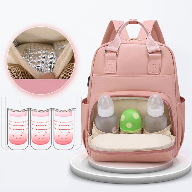 Large Capacity Waterproof Diaper Backpack