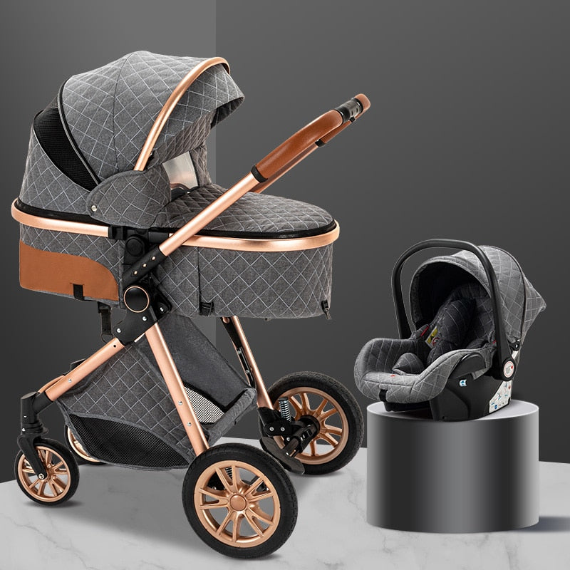 3-in-1 Luxury Carriage Stroller