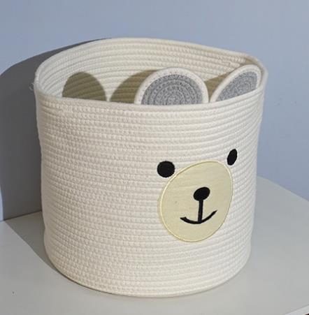 Nordic Style Bear Cotton Storage Basket