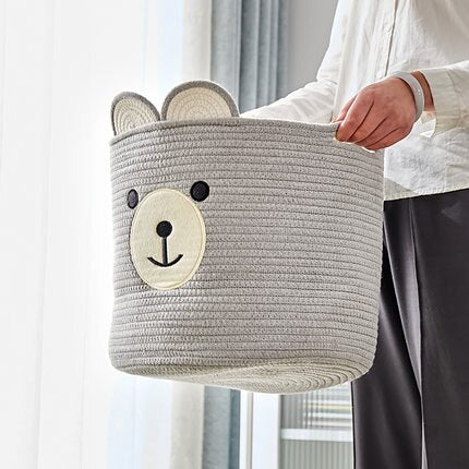 Nordic Style Bear Cotton Storage Basket