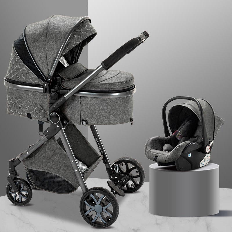 3-in-1 Luxury Carriage Stroller