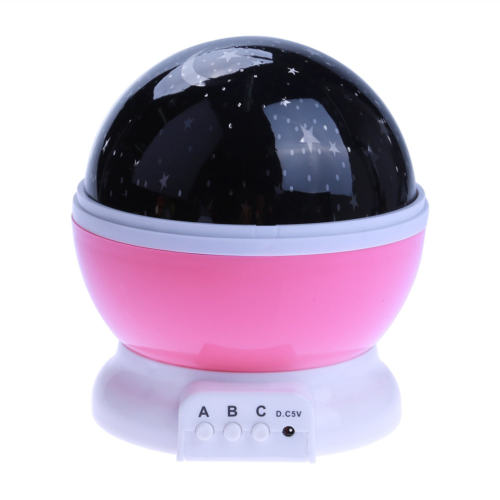 Galaxy Moon Star Rotating Night Light Projector